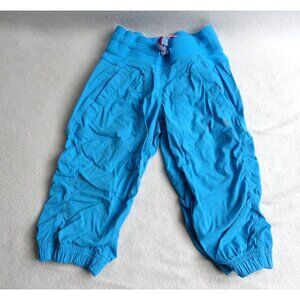 Ivivva by Lululemon Live to Move Aqua Cropped Drawstring Jogger - Girls Size 4